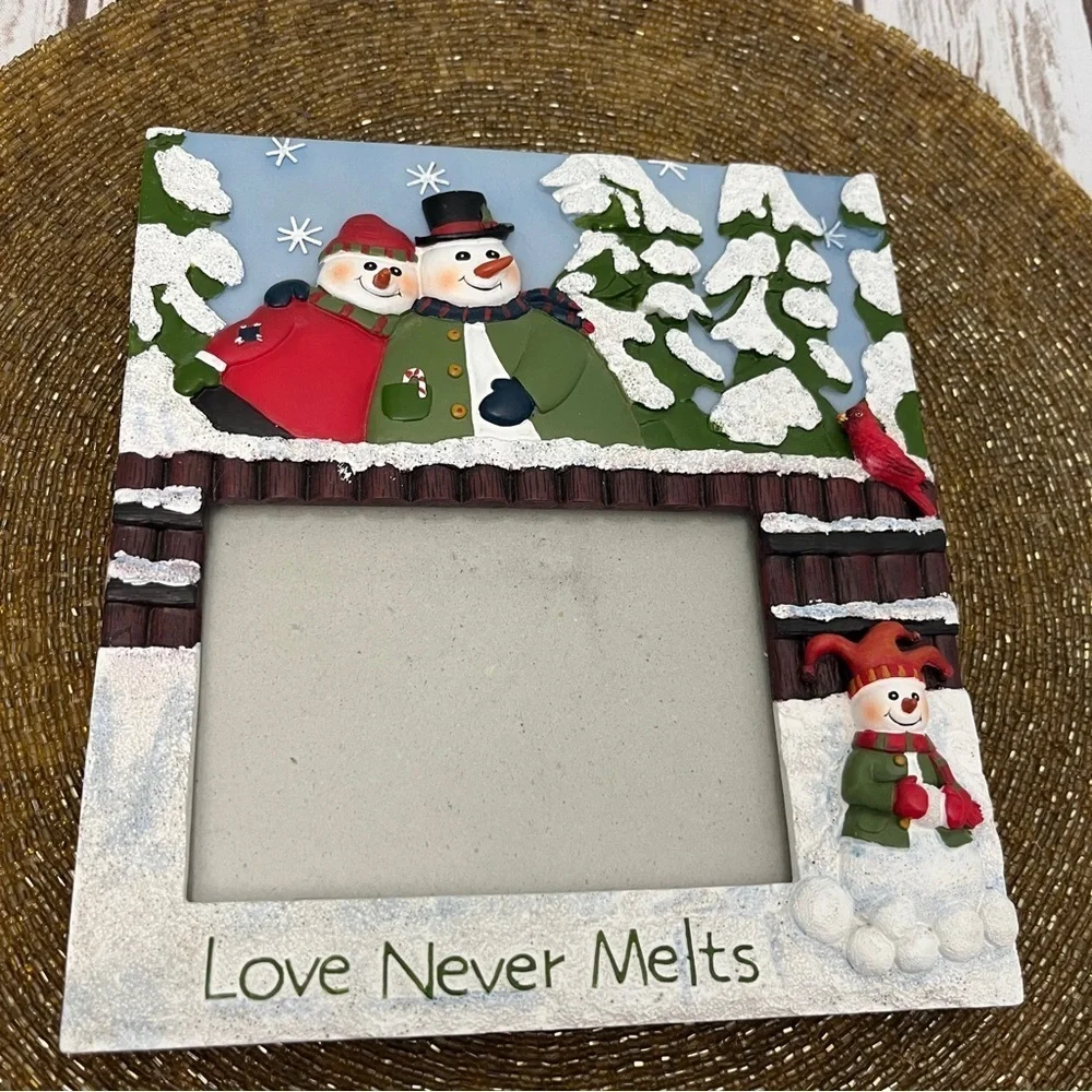 Love‎ Never Melts Snowman Photo Picture Frame